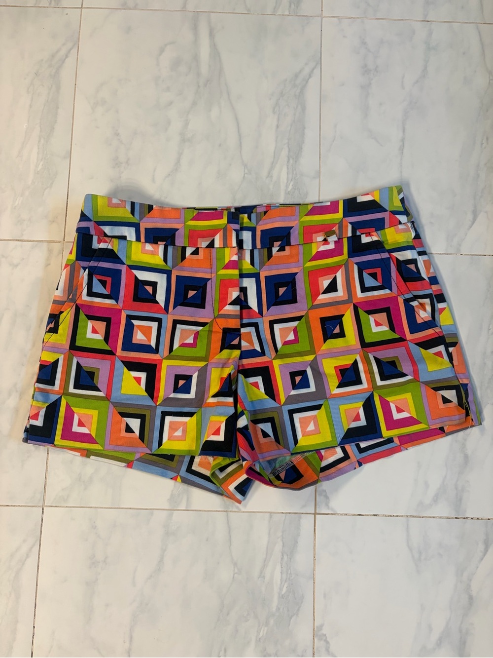Trina Turk Corbin 2 Shift Geometric Print Shorts